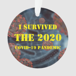 Anpassbar überlebte ich die 2020 Covid-19 Pandemie Ornament