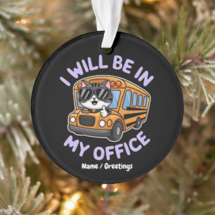 Anpassbar Wird In Meinem Büro Süße Katze Fahren Ornament