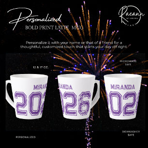 Anpassbare 2026 Fett gedruckte Keramik Latte Tasse