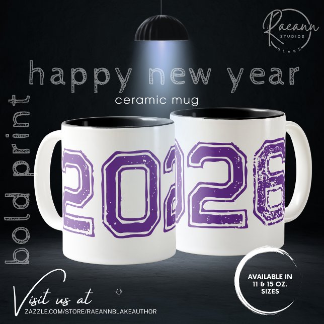 Anpassbare 2026 Fett Print Zwei-Tone-Keramiken-Tas Zweifarbige Tasse (Von Creator hochgeladen)
