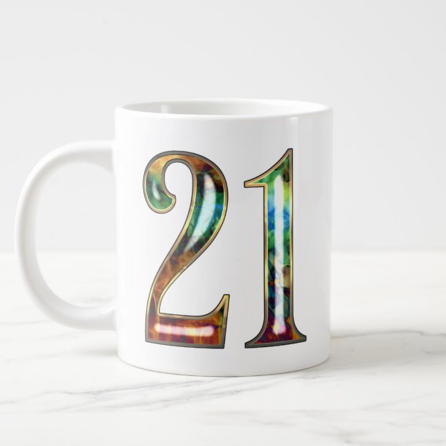 Anpassbare 21- und Holding-Funktionen Jumbo-Tasse (Links)