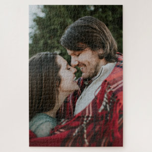 Anpassbare 2-seitige Elegante Scrolls 2 Foto Puzzle