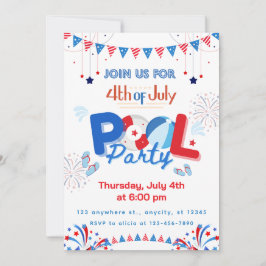 Anpassbare 4. Juli-Party Einladung