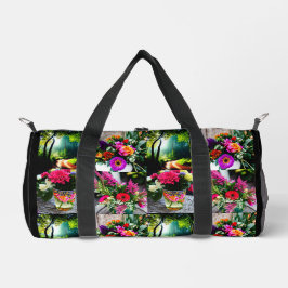 Anpassbare 4 personalisierbare Fotomaterial-Collag Duffle Bag
