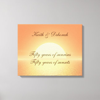 Anpassbare 50. Goldene Jahreszeit Leinwanddruck