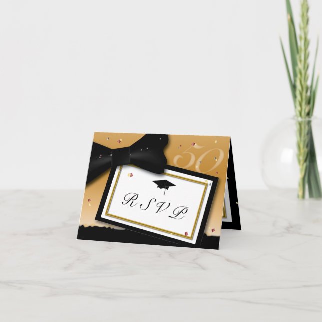 Anpassbare 50-Jahres-Wiedersehen-UAWG Einladung (Vorderseite)