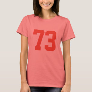 anpassbare 73-Shirt-Nummer-73-T - Shirt-Gestaltung T-Shirt