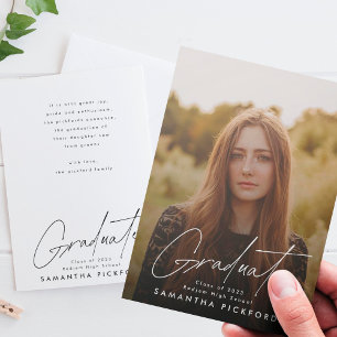 Anpassbare Abschluss-Foto-Postgraduierung Ankündigung