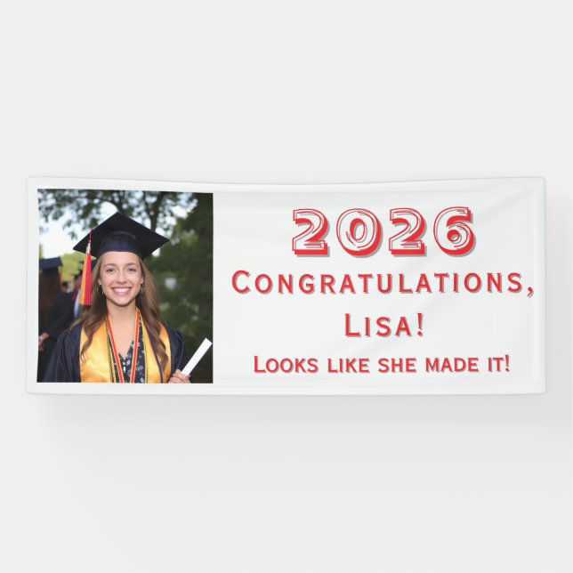 Anpassbare Abschlussfeier  Banner (Horizontal)