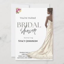 Anpassbare afroamerikanische Braut Bridal Shower