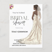 Anpassbare afroamerikanische Braut Bridal Shower