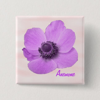 Anpassbare Anemonschaltfläche für Girl-Rosa Button