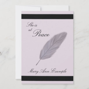 Anpassbare Ankündigung des Todes (Feather)