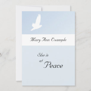 Anpassbare Ankündigung von Tod/Abgang