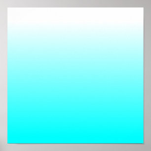 Anpassbare Aqua Ombre Poster