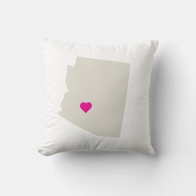 Anpassbare Arizona Staat Liebe Reversible Pillow Kissen (Vorderseite)