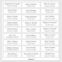 Anpassbare Aufkleber für Hochzeitsgäste