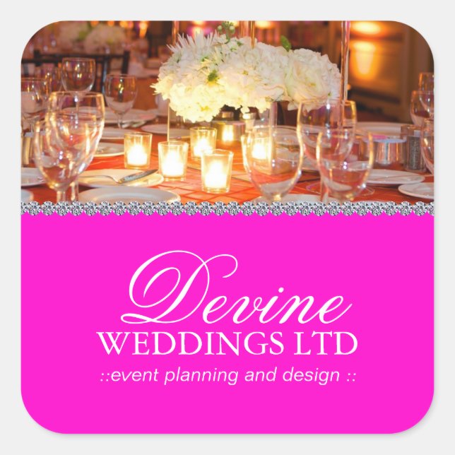 Anpassbare Aufkleber für Hochzeitsplaner (Vorderseite)