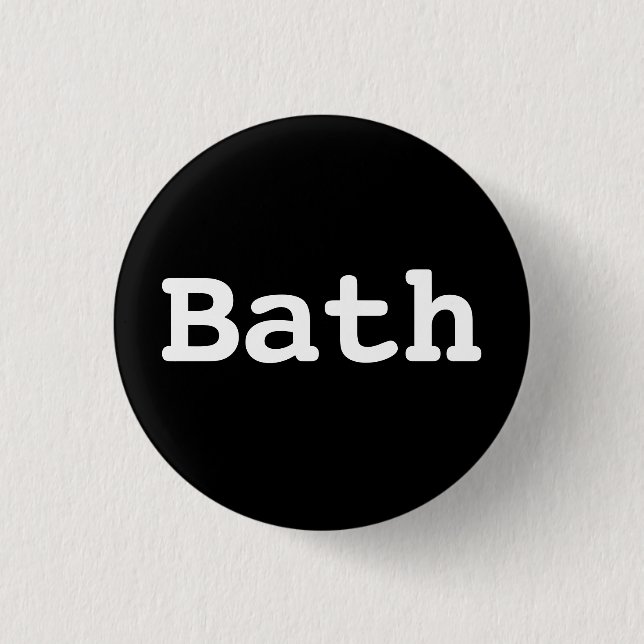 Anpassbare Badezimmer-Typografie Button (Vorderseite)