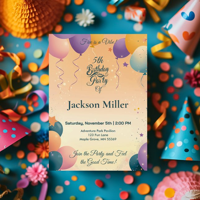 Anpassbare Ballon Geburtstag mit Sweet Puppy Einladung (Von Creator hochgeladen)