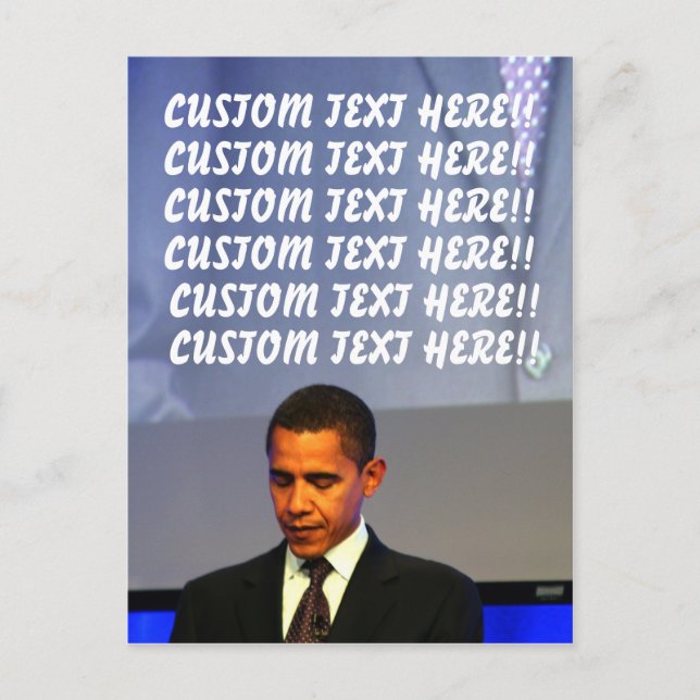 Anpassbare Barack Obama-Postkarte Postkarte (Vorderseite)