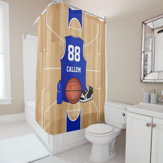 Anpassbare Basketball-Designer Duschvorhang (Beispiel)