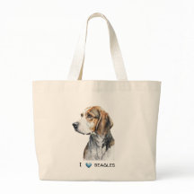 Anpassbare Beagle-Leinwand-Tasche