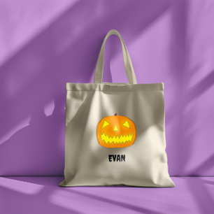 Anpassbare Beängstigende Jack-O-Lantern Tragetasche