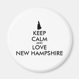 Anpassbare BEHALT-CALM und LIEBE NEU HAMPSHIRE Magnet
