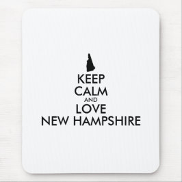 Anpassbare BEHALT-CALM und LIEBE NEU HAMPSHIRE Mousepad