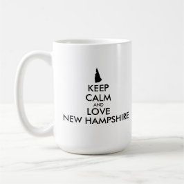 Anpassbare BEHALT-CALM und LIEBE NEU HAMPSHIRE Tasse