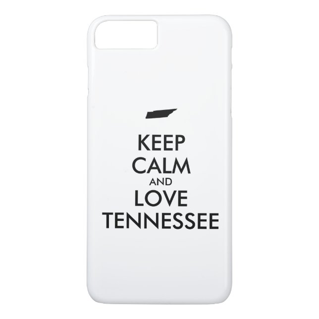 Anpassbare BEHALT-CALM und LIEBE TENNESSEE Case-Mate iPhone Hülle (Rückseite)