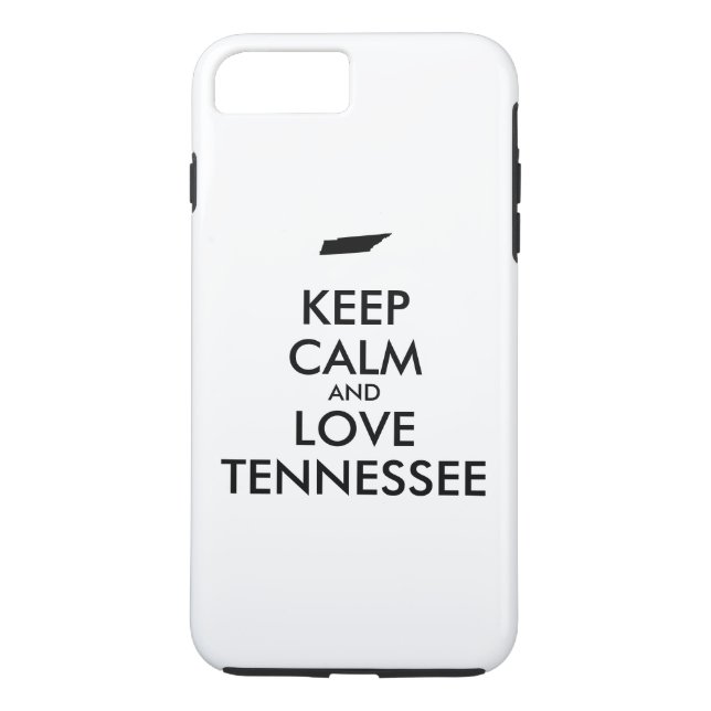 Anpassbare BEHALT-CALM und LIEBE TENNESSEE Case-Mate iPhone Hülle (Rückseite)