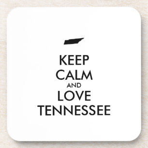 Anpassbare BEHALT-CALM und LIEBE TENNESSEE Getränkeuntersetzer
