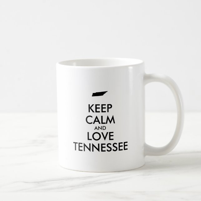 Anpassbare BEHALT-CALM und LIEBE TENNESSEE Kaffeetasse (Rechts)