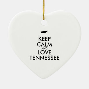 Anpassbare BEHALT-CALM und LIEBE TENNESSEE Keramik Ornament