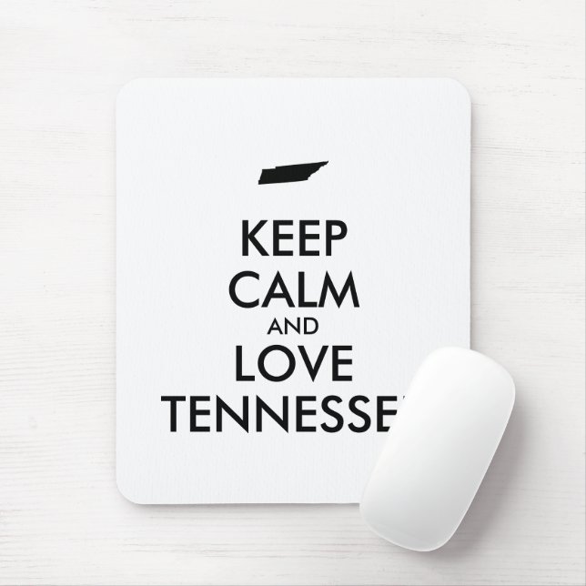 Anpassbare BEHALT-CALM und LIEBE TENNESSEE Mousepad (Mit Mouse)