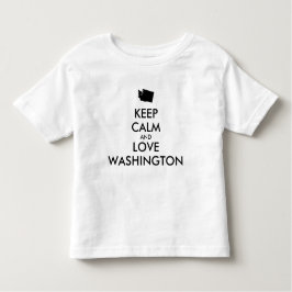 Anpassbare BEHALT-CALM und LIEBE WASHINGTON Kleinkind T-shirt