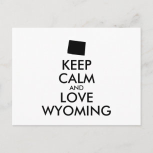 Anpassbare BEHALT-CALM- und LIEBE-WYOMING Postkarte