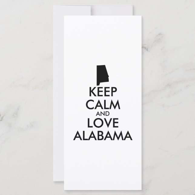 Anpassbare BEHALTEN CALM und LIEBE ALABAMA (Vorderseite)
