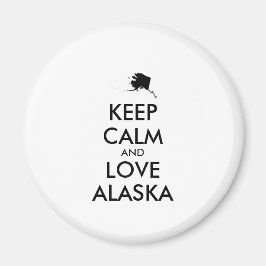 Anpassbare BEHALTEN CALM und LIEBE ALASKA Magnet