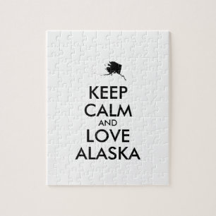 Anpassbare BEHALTEN CALM und LIEBE ALASKA Puzzle