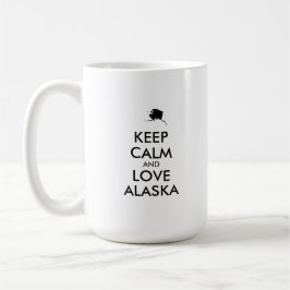 Anpassbare BEHALTEN CALM und LIEBE ALASKA Tasse