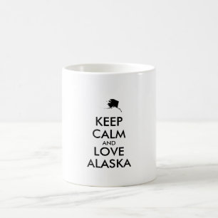 Anpassbare BEHALTEN CALM und LIEBE ALASKA Tasse