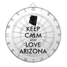 Anpassbare BEHALTEN CALM und LIEBE ARIZONA Dartscheibe