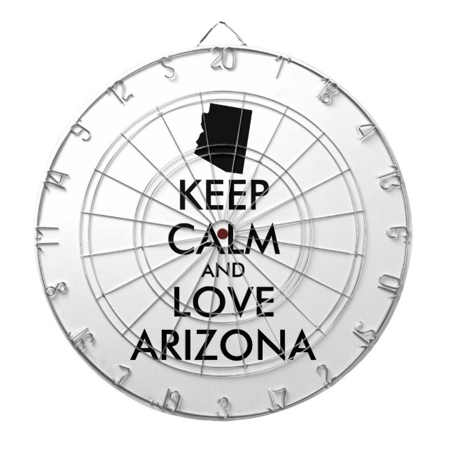 Anpassbare BEHALTEN CALM und LIEBE ARIZONA Dartscheibe (vorne)