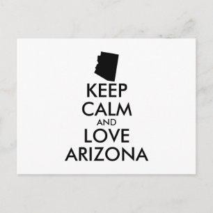 Anpassbare BEHALTEN CALM und LIEBE ARIZONA Postkarte