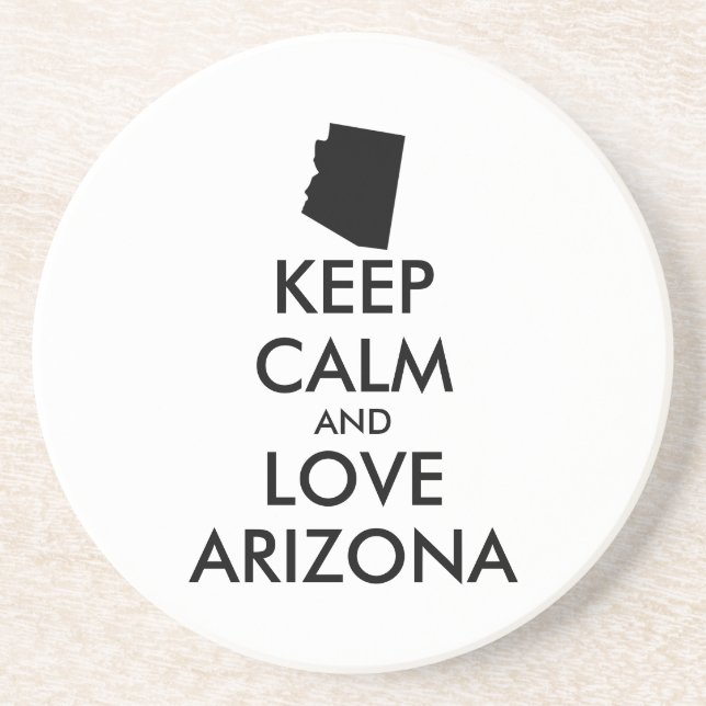 Anpassbare BEHALTEN CALM und LIEBE ARIZONA Untersetzer (Vorne)