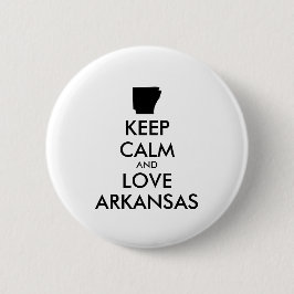 Anpassbare BEHALTEN CALM und LIEBE ARKANSAS Button