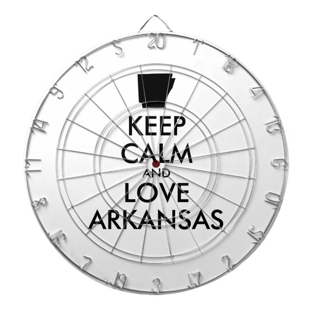 Anpassbare BEHALTEN CALM und LIEBE ARKANSAS Dartscheibe (vorne)